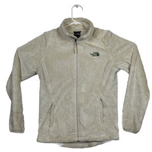🔥The North Face Osito Women's Cream Teddy Fleece Full Zip Jacket Med🔥